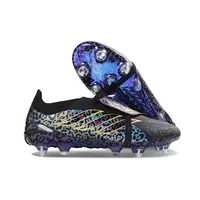 Chuteira Campo Adidas Predator Tongue 26 Elite Ponta de Aluminio Preto e Colorido Onça - imagem 3