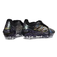 Chuteira Campo Adidas Predator Tongue 26 Elite Ponta de Aluminio Preto e Colorido Onça - imagem 4