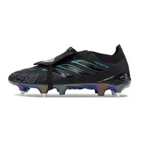 Chuteira Campo Adidas Predator Tongue 26 Elite Ponta de Aluminio Preto e Azul - imagem 1