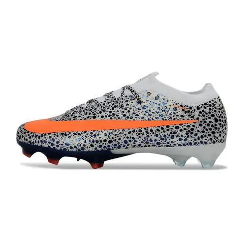 Chuteira Campo Nike Air Zoom Mercurial Vapor 16 Elite FG Cinza, Preto e Laranja