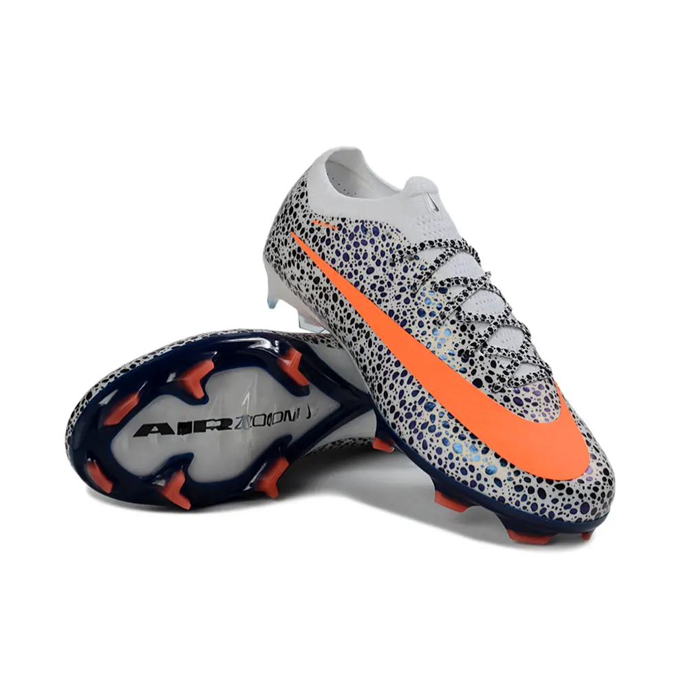 Chuteira Campo Nike Air Zoom Mercurial Vapor 16 Elite FG Cinza, Preto e Laranja