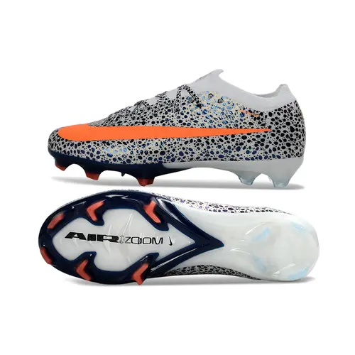 Chuteira Campo Nike Air Zoom Mercurial Vapor 16 Elite FG Cinza, Preto e Laranja