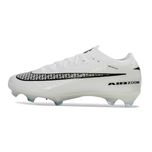 Chuteira Campo Nike Air Zoom Mercurial Vapor 16 Elite FG Branco e Preto