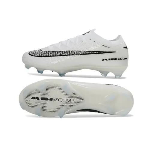 Chuteira Campo Nike Air Zoom Mercurial Vapor 16 Elite FG Branco e Preto