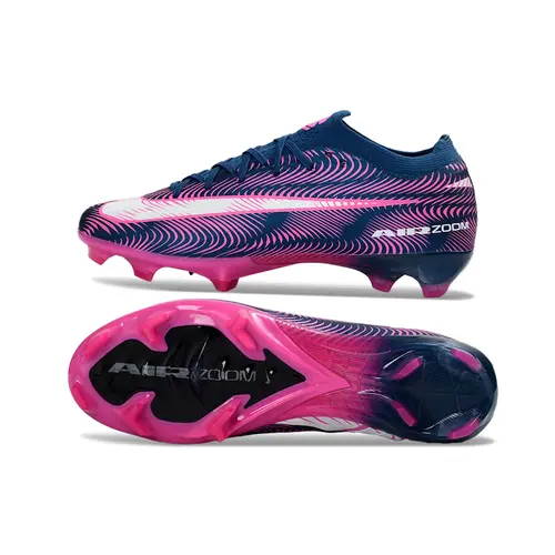 Chuteira Campo Nike Air Zoom Mercurial Vapor 16 Elite FG Azul Marinho e Rosa