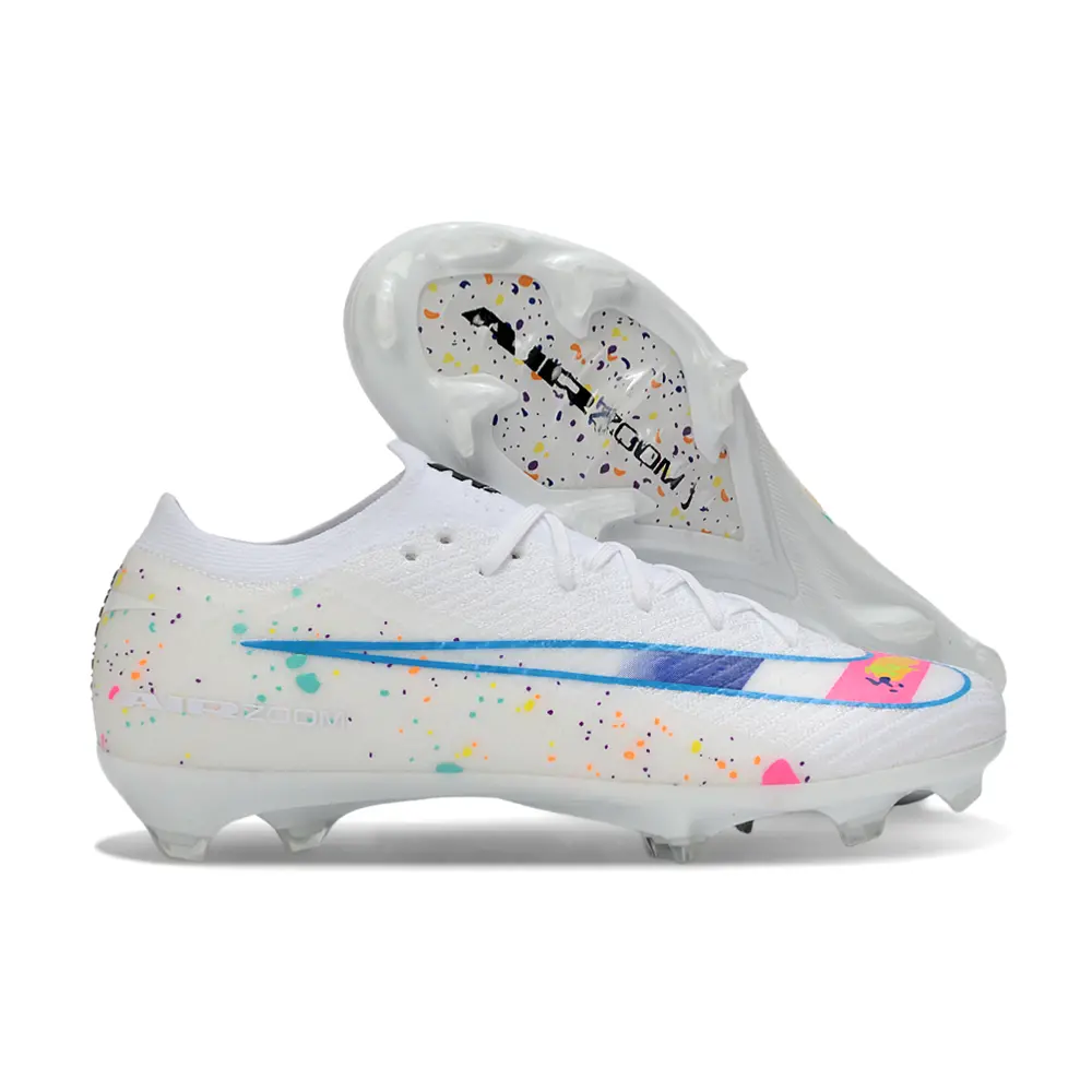 Chuteira Campo Nike Air Zoom Mercurial Vapor 16 Elite FG Branco e Colorido
