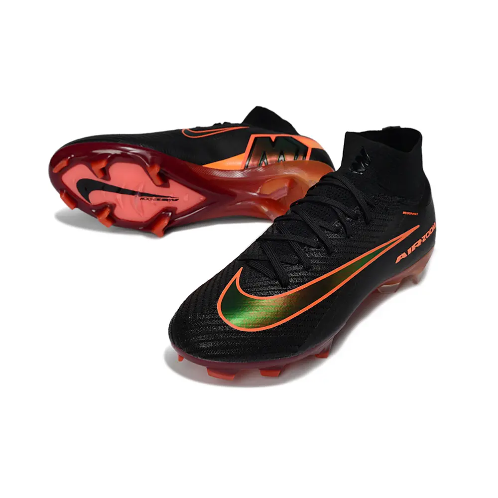 Chuteira Campo Nike Air Zoom Mercurial Superfly 10 Elite FG Preto e Laranja