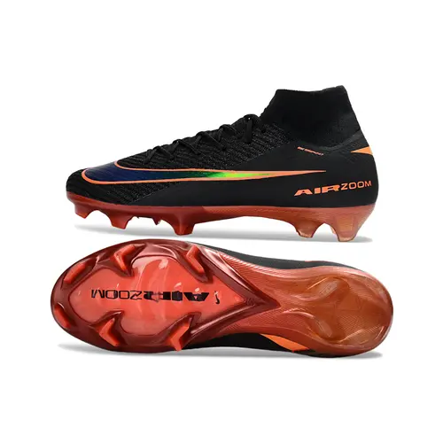 Chuteira Campo Nike Air Zoom Mercurial Superfly 10 Elite FG Preto e Laranja - Heat Up