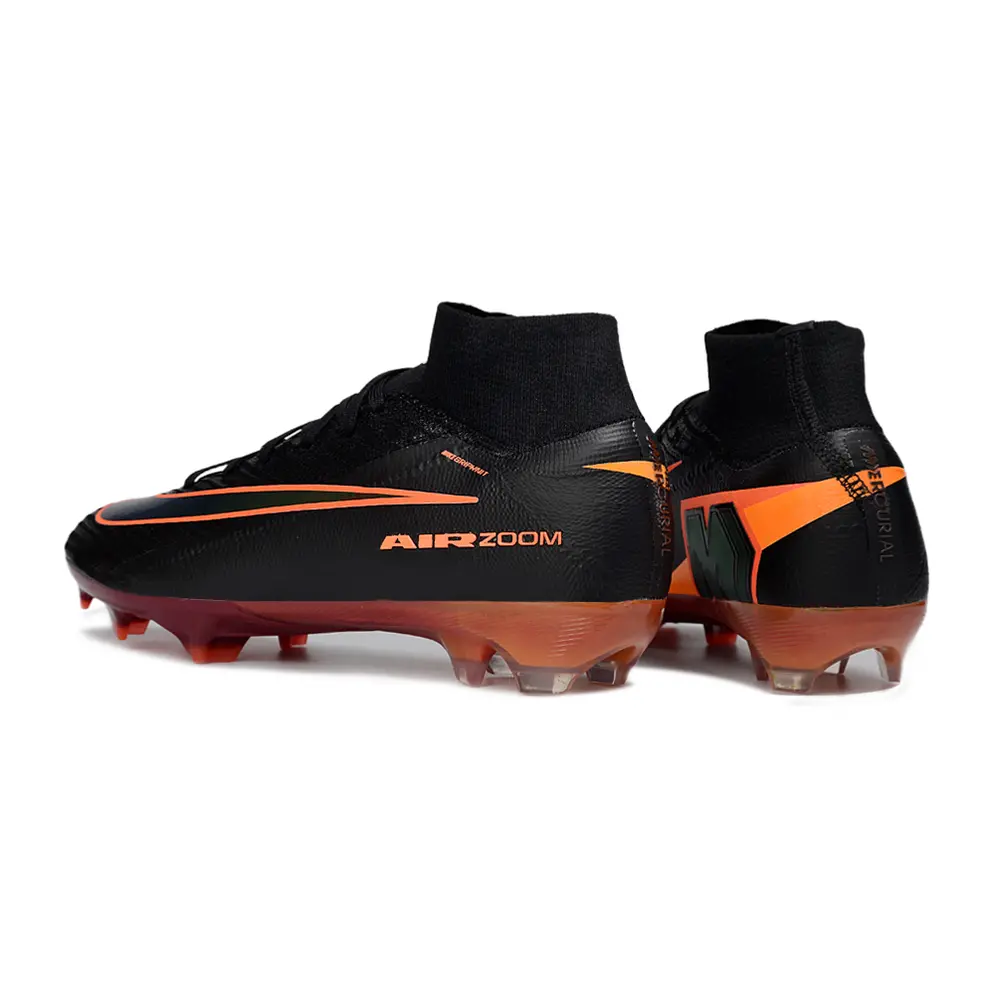 Chuteira Campo Nike Air Zoom Mercurial Superfly 10 Elite FG Preto e Laranja