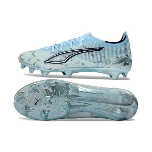 Chuteira Campo Puma Ultra Ultimate FG Azul Claro e Preto