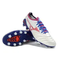 Chuteira Campo Mizuno Morelia Neo 4 Beta FG Branco, Azul e Vermelho - imagem 5