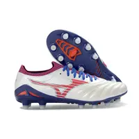 Chuteira Campo Mizuno Morelia Neo 4 Beta FG Branco, Azul e Vermelho - imagem 3