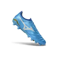 Chuteira Campo Mizuno Morelia Neo 4 Beta FG Azul Claro - imagem 7
