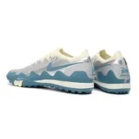 Chuteira Society Nike Air Zoom Mercurial Vapor 16 Elite TF Prata, Bege e Azul  - imagem 4