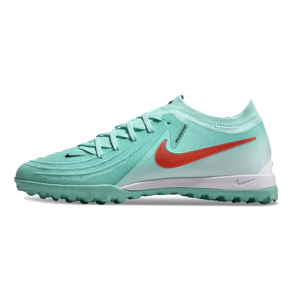 Chuteira Society Nike Phantom GX2 Elite TF Verde e Laranja