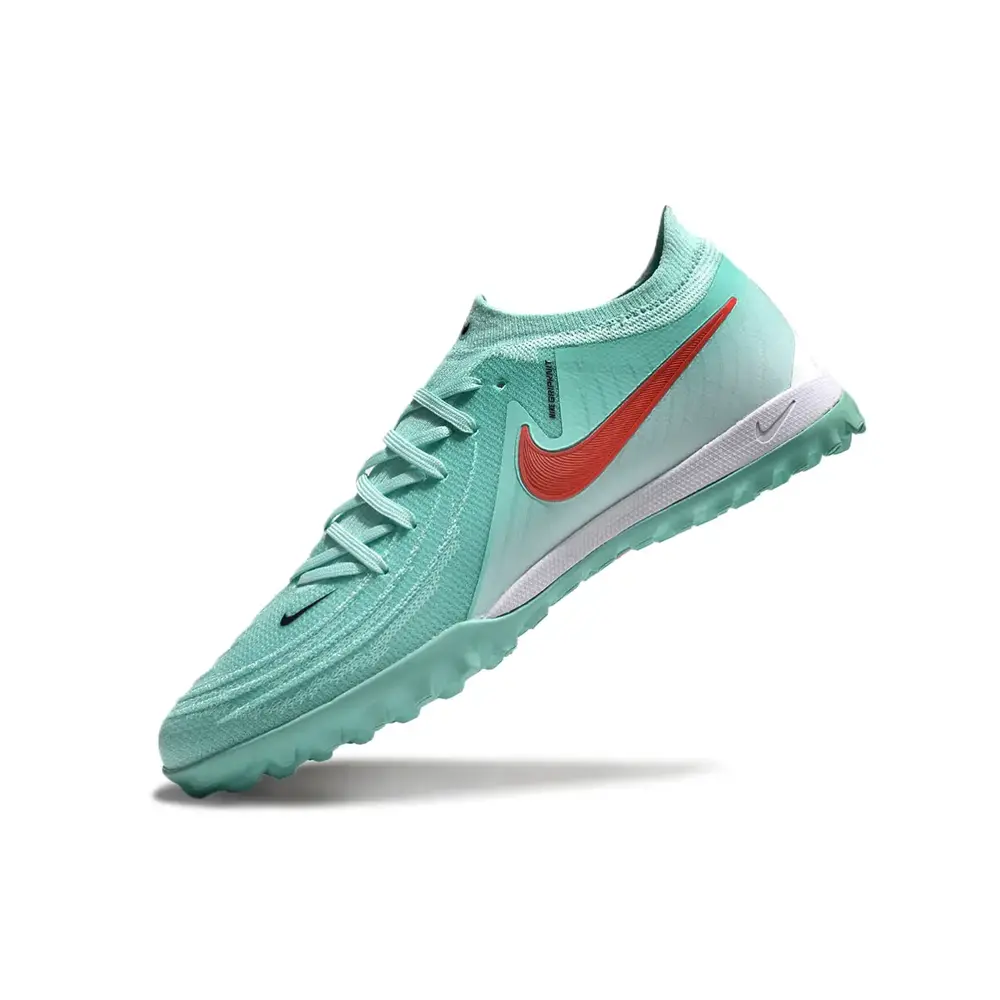 Chuteira Society Nike Phantom GX2 Elite TF Verde e Laranja 