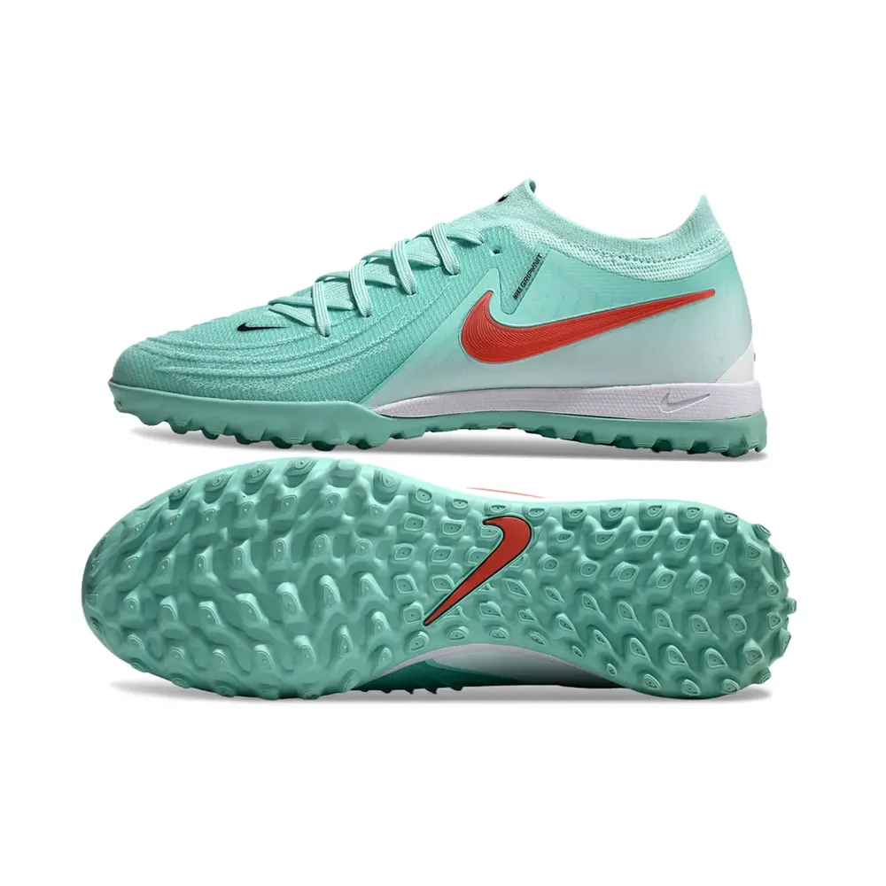 Chuteira Society Nike Phantom GX2 Elite TF Verde e Laranja