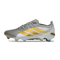 Chuteira Campo Adidas Predator 26 Elite FG Prata e Dourado - imagem 1