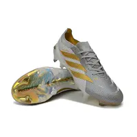 Chuteira Campo Adidas Predator 26 Elite FG Prata e Dourado - imagem 5