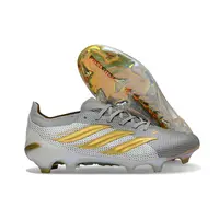 Chuteira Campo Adidas Predator 26 Elite FG Prata e Dourado - imagem 3
