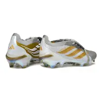 Chuteira Campo Adidas Predator Tongue 26 Elite FG Prata e Dourado - imagem 4