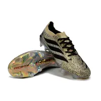 Chuteira Campo Adidas Predator 26 Elite FG Dourado e Preto - imagem 5