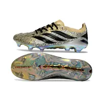 Chuteira Campo Adidas Predator 26 Elite FG Dourado e Preto - imagem 2