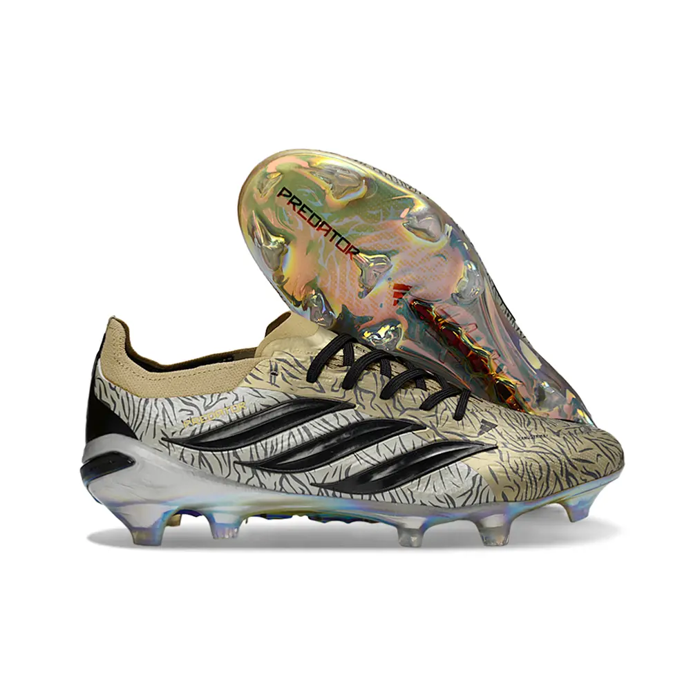 Chuteira Campo Adidas Predator 26 Elite FG Dourado e Preto