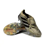 Chuteira Campo Adidas Predator Tongue 26 Elite FG Dourado e Preto - imagem 5