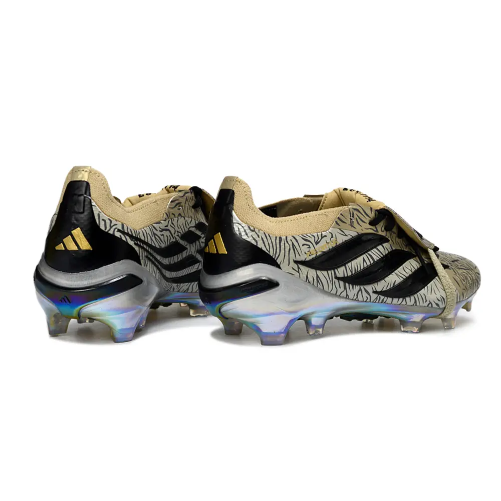Chuteira Campo Adidas Predator Tongue 26 Elite FG Dourado e Preto