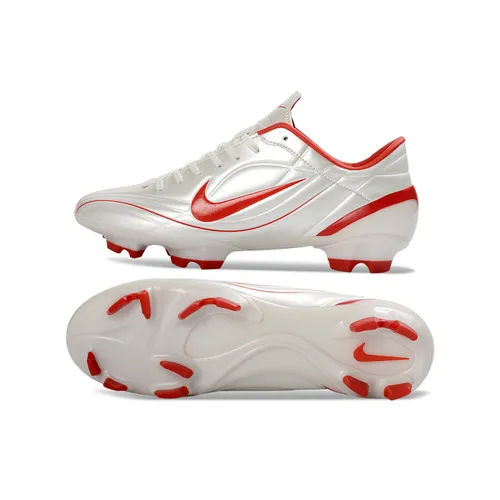 Chuteira Campo Nike Air Zoom Mercurial Vapor 1 R9 Elite FG Branca e Vermelha