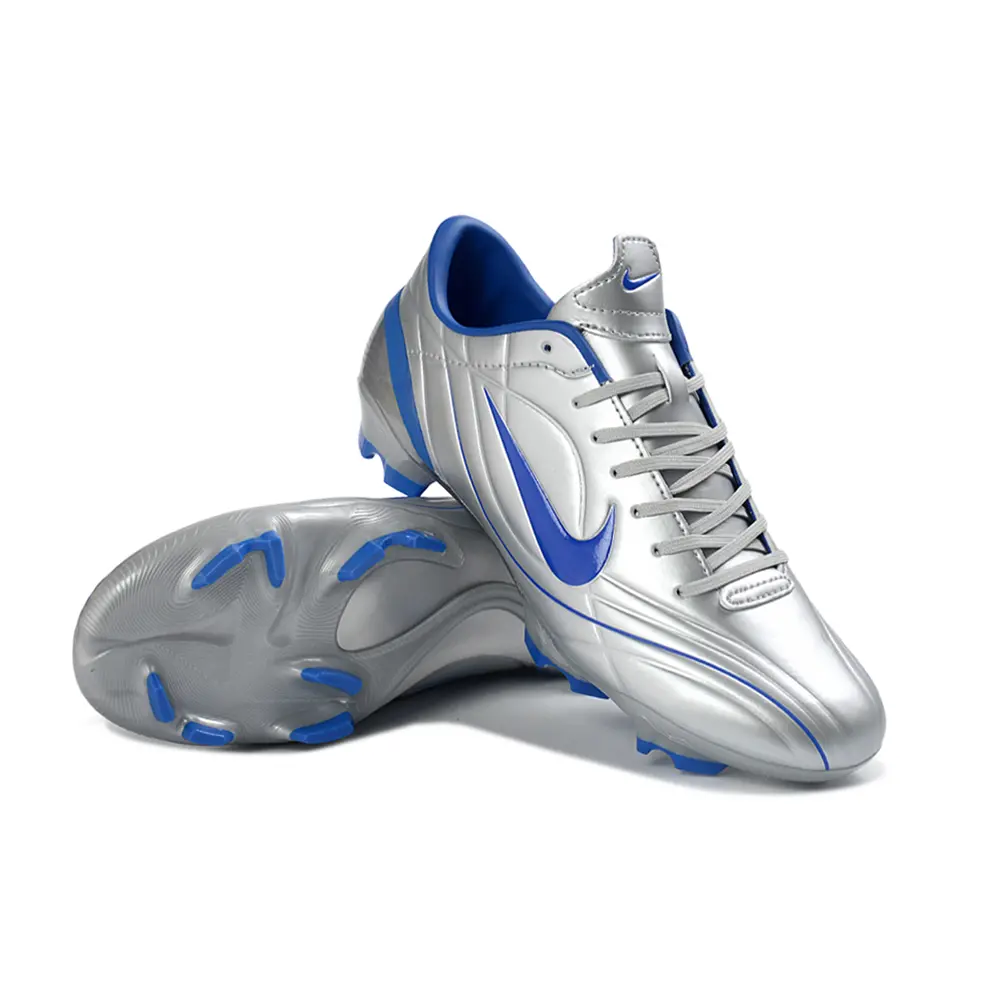 Chuteira Campo Nike Air Zoom Mercurial Vapor 1 R9 Elite FG Prata e Azul