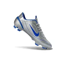 Chuteira Campo Nike Air Zoom Mercurial Vapor 1 R9 Elite FG Prata e Azul - imagem 7