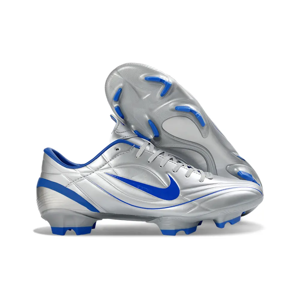 Chuteira Campo Nike Air Zoom Mercurial Vapor 1 R9 Elite FG Prata e Azul