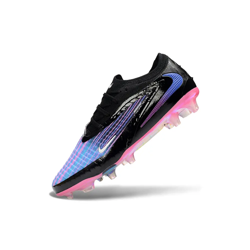 Chuteira Campo Nike Phantom GX 6 Elite FG Preto, Rosa e Azul
