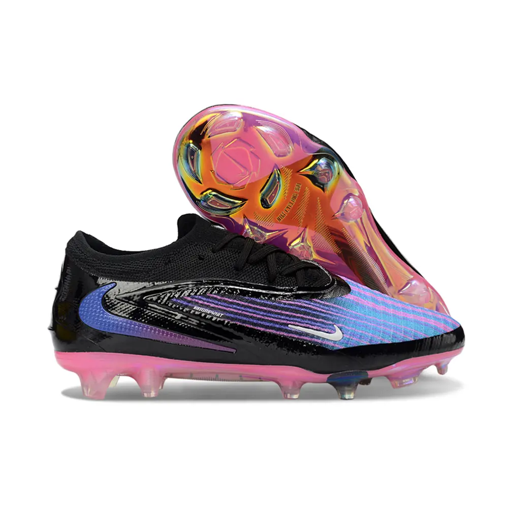 Chuteira Campo Nike Phantom GX 6 Elite FG Preto, Rosa e Azul