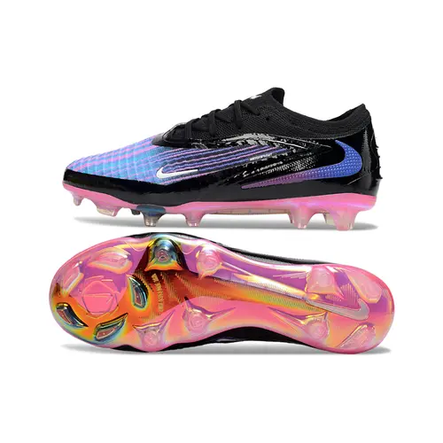 Chuteira Campo Nike Phantom GX 6 Elite FG Preto, Rosa e Azul