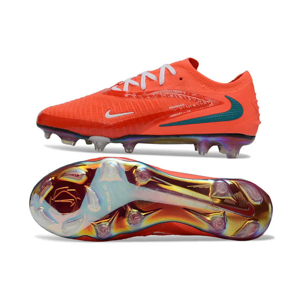 Chuteira Campo Nike Phantom GX 6 Elite FG Laranja e Branco