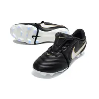 Chuteira Campo Nike Tiempo Ligera Pro FG Preto, Branco e Dourado - imagem 4