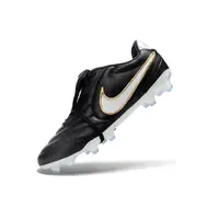 Chuteira Campo Nike Tiempo Ligera Pro FG Preto, Branco e Dourado - imagem 5