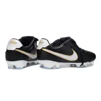 Chuteira Campo Nike Tiempo Ligera Pro FG Preto, Branco e Dourado - imagem 3