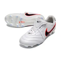 Chuteira Campo Nike Tiempo Ligera Pro FG Branco, Preto e Laranja  - imagem 4