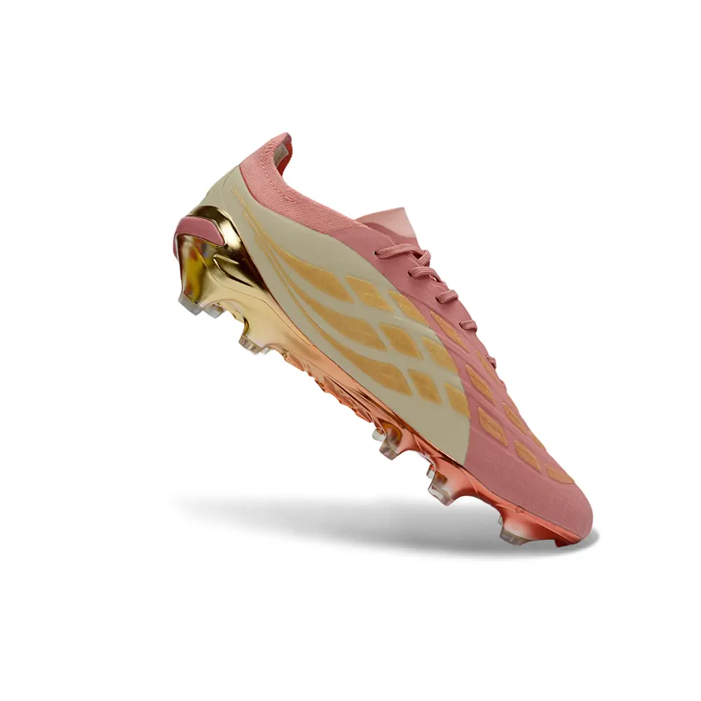 Chuteira Campo Adidas Predator 26 Elite FG Rosa e Dourado