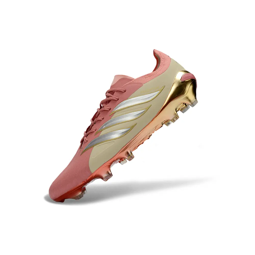Chuteira Campo Adidas Predator 26 Elite FG Rosa e Dourado