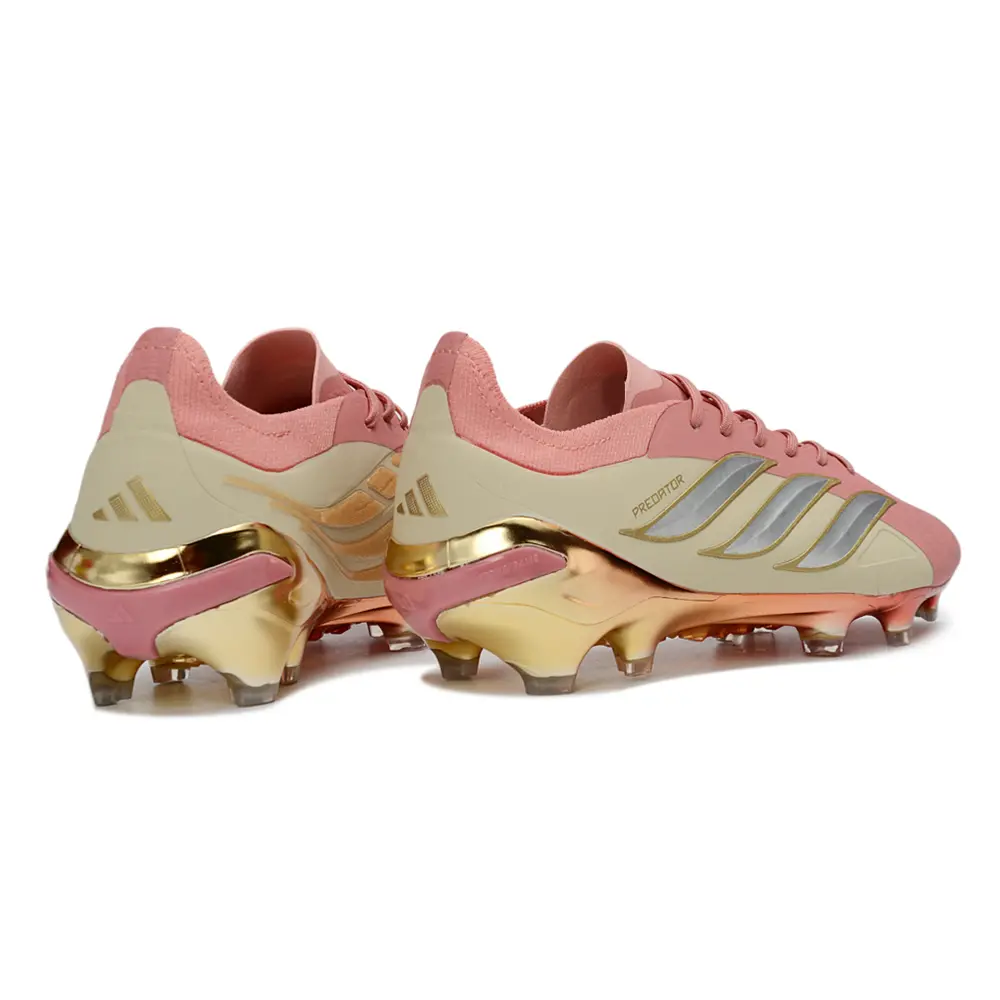 Chuteira Campo Adidas Predator 26 Elite FG Rosa e Dourado