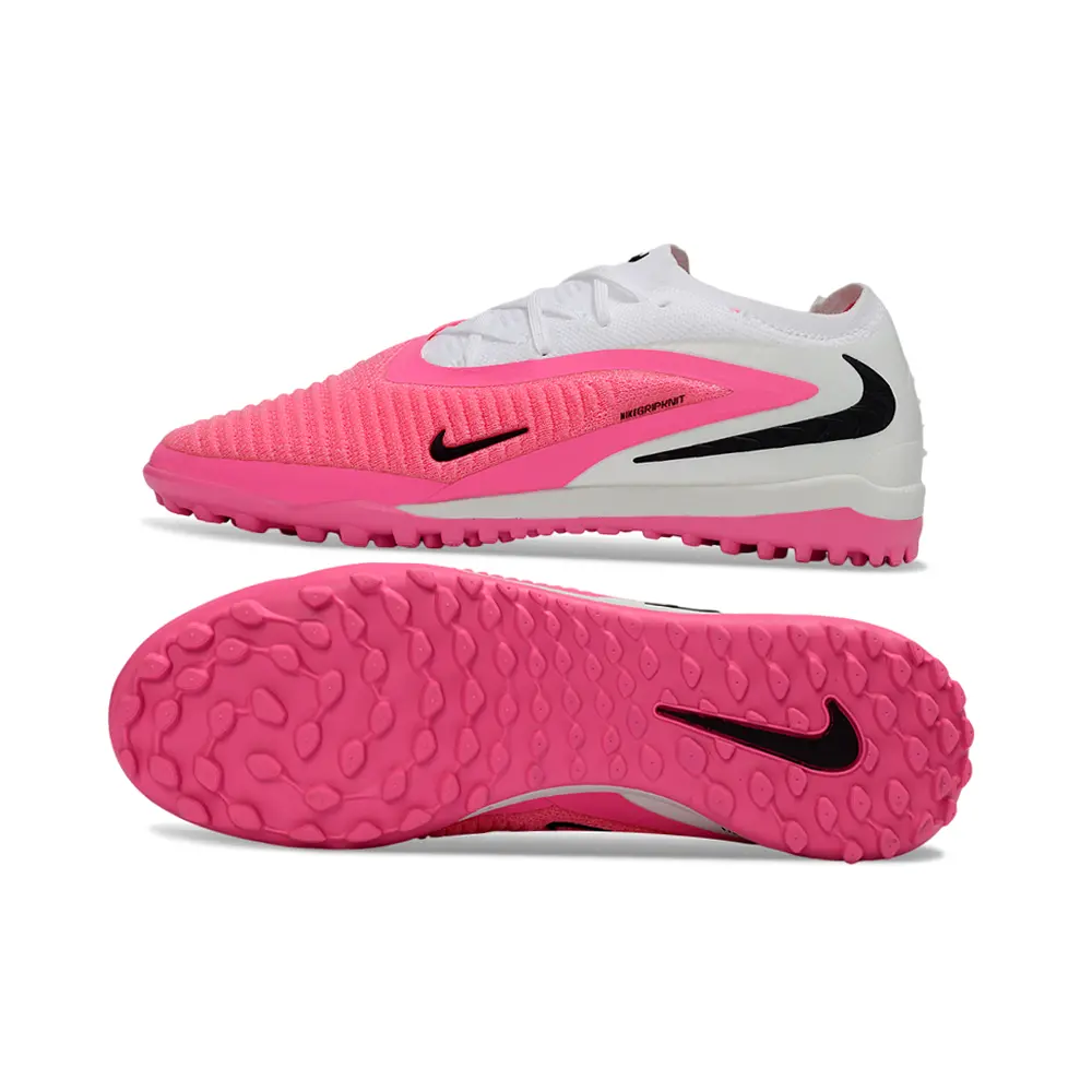 Chuteira Society Nike Phantom GX 6 Elite TF Branco e Rosa
