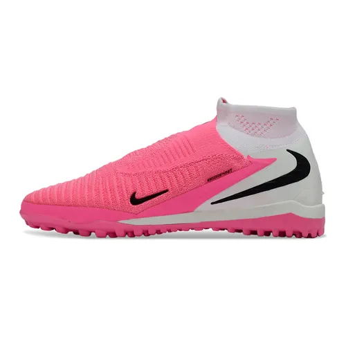 Chuteira Society Nike Phantom GX 6 DF Elite TF Branco e Rosa