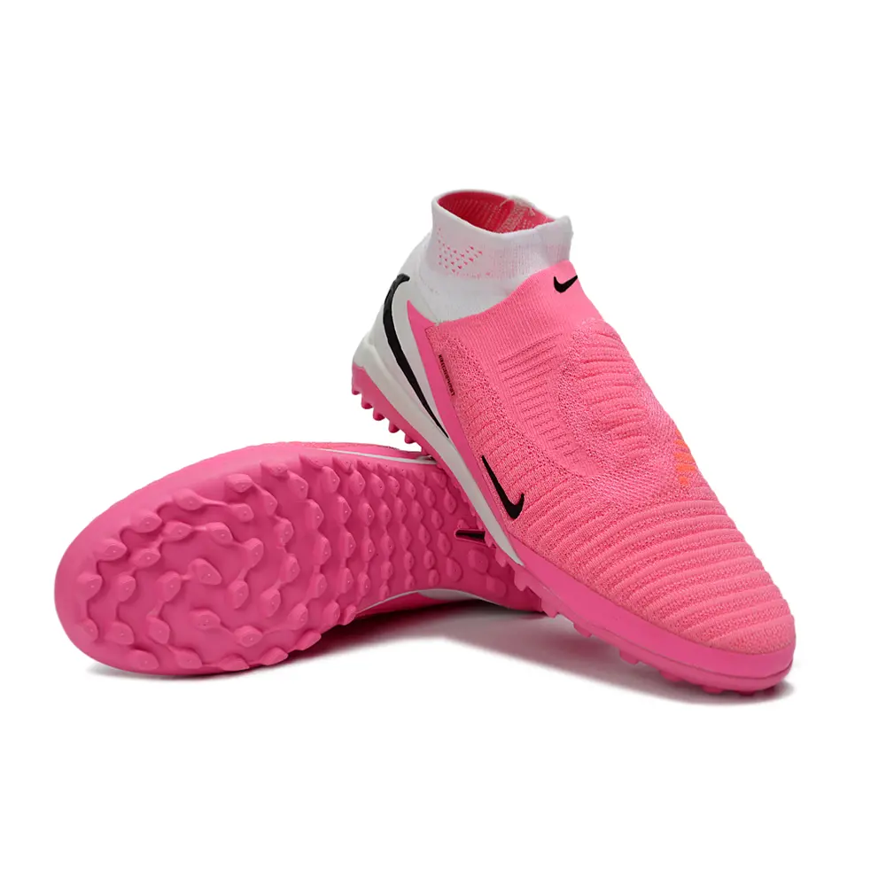 Chuteira Society Nike Phantom GX 6 DF Elite TF Branco e Rosa