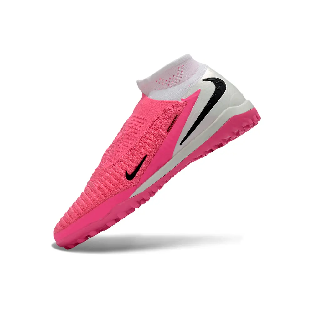 Chuteira Society Nike Phantom GX 6 DF Elite TF Branco e Rosa