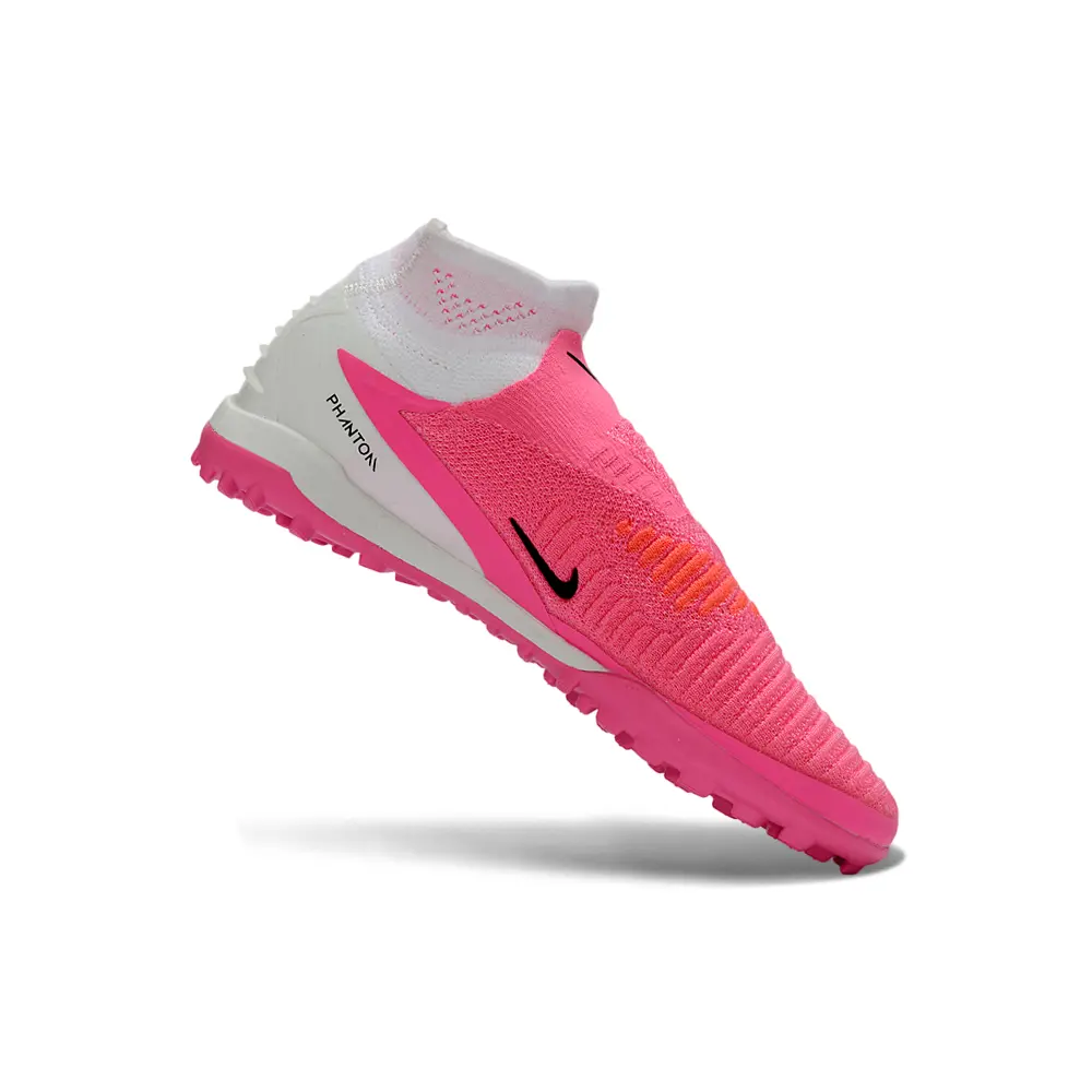 Chuteira Society Nike Phantom GX 6 DF Elite TF Branco e Rosa
